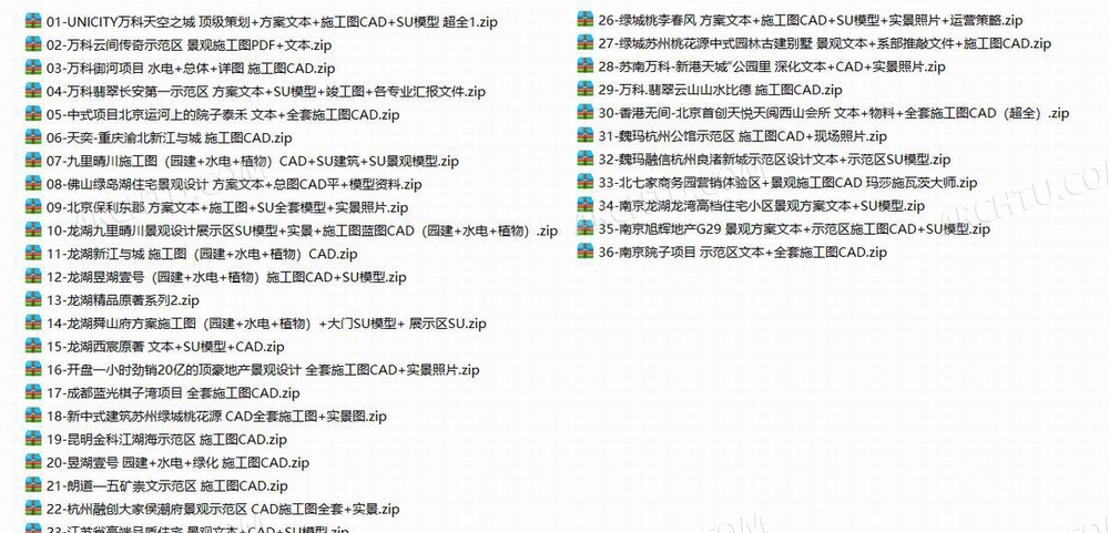 [精品]36套新中式豪宅建筑景观规划SketchUp模型加图纸文本合集