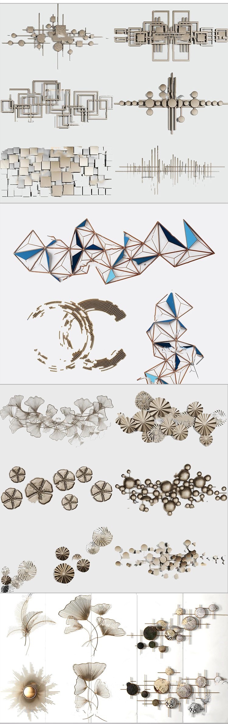 墙面挂饰2019精品墙饰配饰室内装饰品3D模型3dmax单体模-景观建筑资源