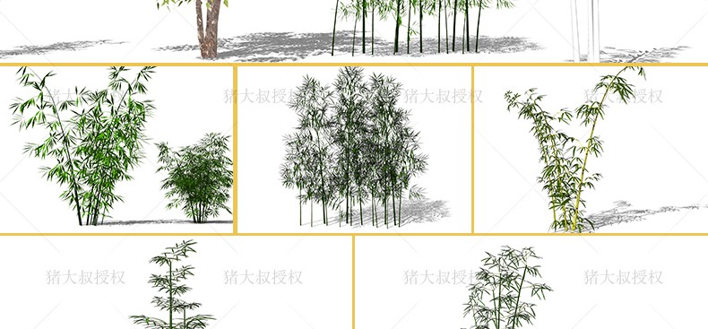 SU模型草图模型模型SU园林景观植物花草树木灌木Sketchup凉亭2D-景观建筑资源