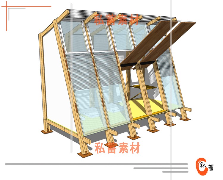 SUSU模型草图模型木屋茅草屋园林景观乡村休闲屋商业别墅sketchup-景观建筑资源