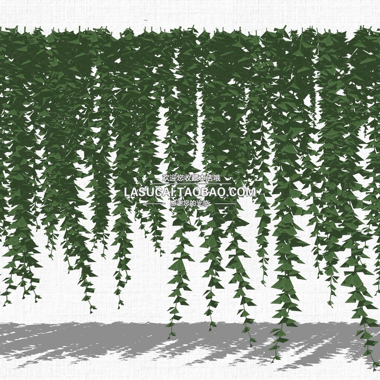 藤本绿植植物SU模型爬藤藤蔓攀爬植物垂吊绿墙sketchup组-景观建筑资源