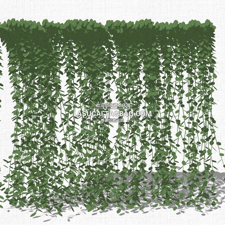 藤本绿植植物SU模型爬藤藤蔓攀爬植物垂吊绿墙sketchup组-景观建筑资源