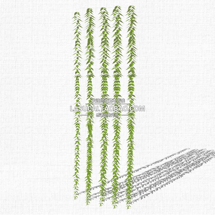 藤本绿植植物SU模型爬藤藤蔓攀爬植物垂吊绿墙sketchup组-景观建筑资源