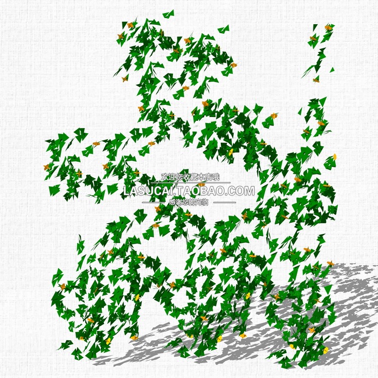 藤本绿植植物SU模型爬藤藤蔓攀爬植物垂吊绿墙sketchup组-景观建筑资源