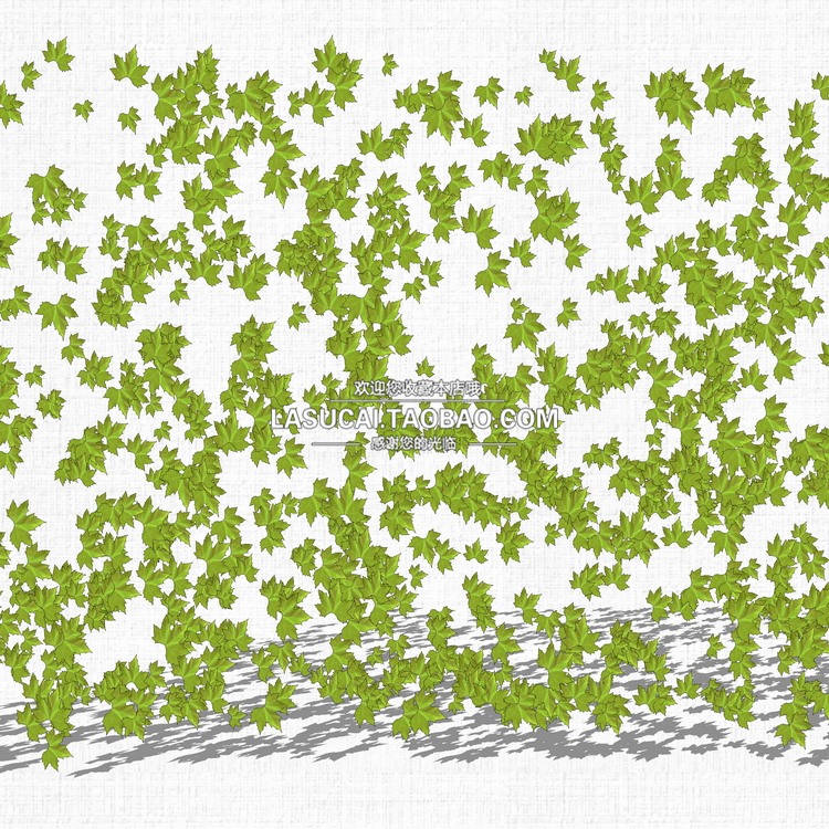 藤本绿植植物SU模型爬藤藤蔓攀爬植物垂吊绿墙sketchup组-景观建筑资源