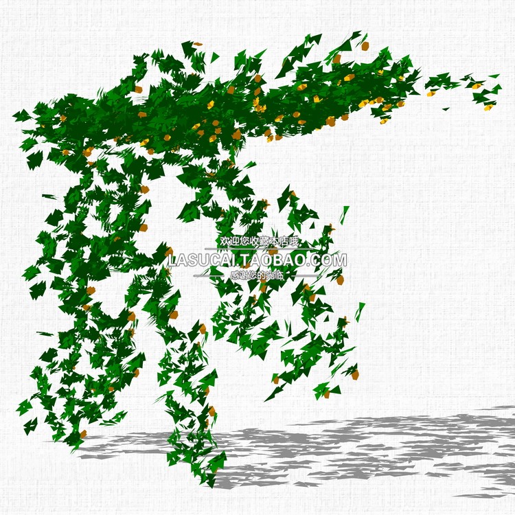 藤本绿植植物SU模型爬藤藤蔓攀爬植物垂吊绿墙sketchup组-景观建筑资源