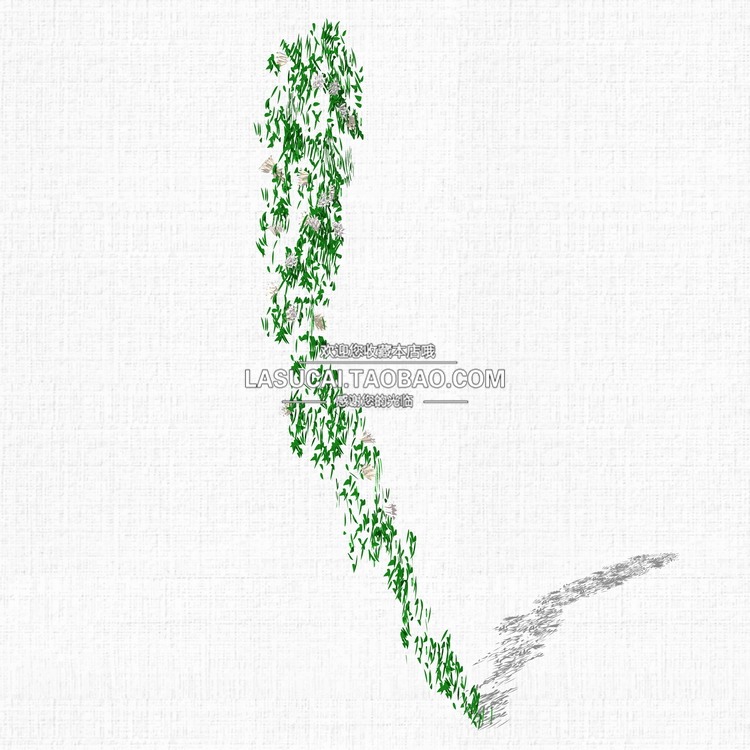 藤本绿植植物SU模型爬藤藤蔓攀爬植物垂吊绿墙sketchup组-景观建筑资源