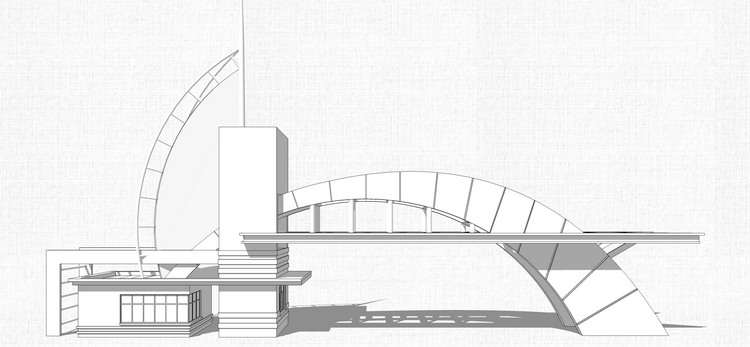 厂区学校工厂厂房入口大门SU模型工业产业园医院门楼sk-景观建筑资源