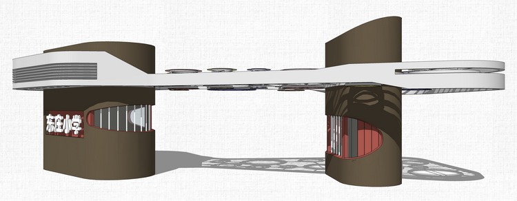 厂区学校工厂厂房入口大门SU模型工业产业园医院门楼sk-景观建筑资源