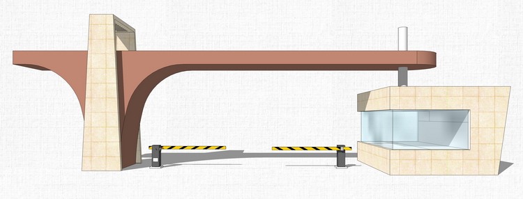 厂区学校工厂厂房入口大门SU模型工业产业园医院门楼sk-景观建筑资源