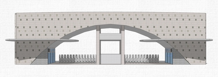 厂区学校工厂厂房入口大门SU模型工业产业园医院门楼sk-景观建筑资源