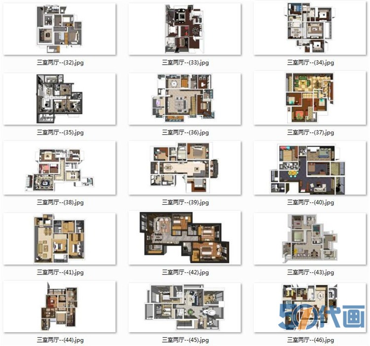 住宅家装SU模型北欧中式现代风风格室内设计卧室客厅sketc-景观建筑资源