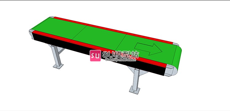 工业工厂生产加工传送带SU模型SU模型草图模型流水线作业设-景观建筑资源