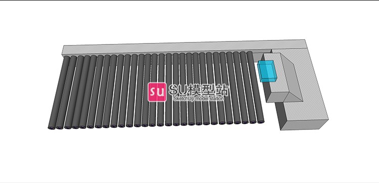 工业工厂生产加工传送带SU模型SU模型草图模型流水线作业设-景观建筑资源