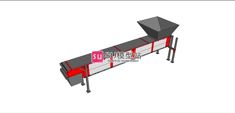 工业工厂生产加工传送带SU模型SU模型草图模型流水线作业设-景观建筑资源