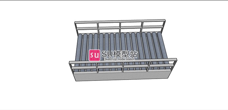 工业工厂生产加工传送带SU模型SU模型草图模型流水线作业设-景观建筑资源