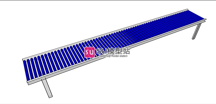 工业工厂生产加工传送带SU模型SU模型草图模型流水线作业设-景观建筑资源