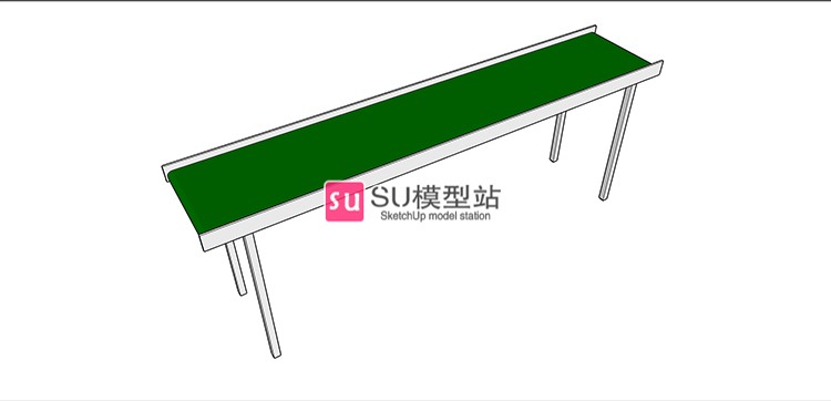 工业工厂生产加工传送带SU模型SU模型草图模型流水线作业设-景观建筑资源