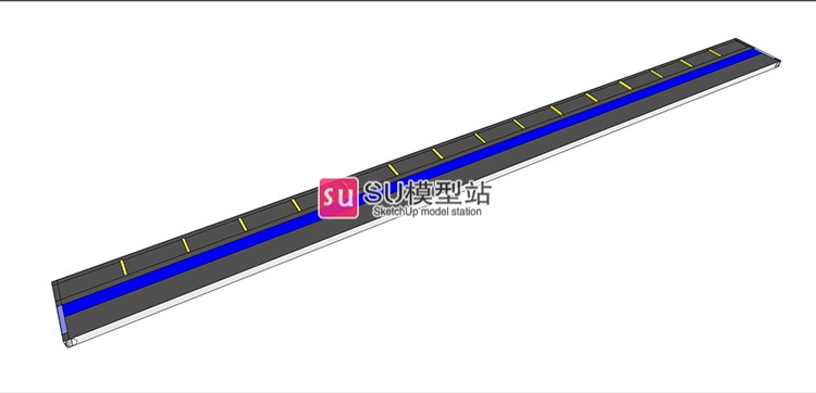 工业工厂生产加工传送带SU模型SU模型草图模型流水线作业设-景观建筑资源