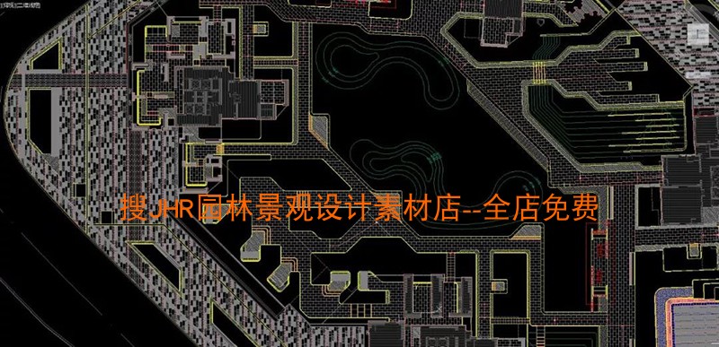 居住小区景观方案效果图施工图CAD素材平面剖面详图