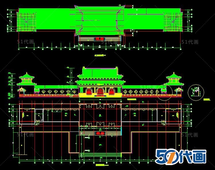 古建筑宝塔寺庙廊亭石塔名楼民居SU模型CAD图纸中式建-景观建筑资源