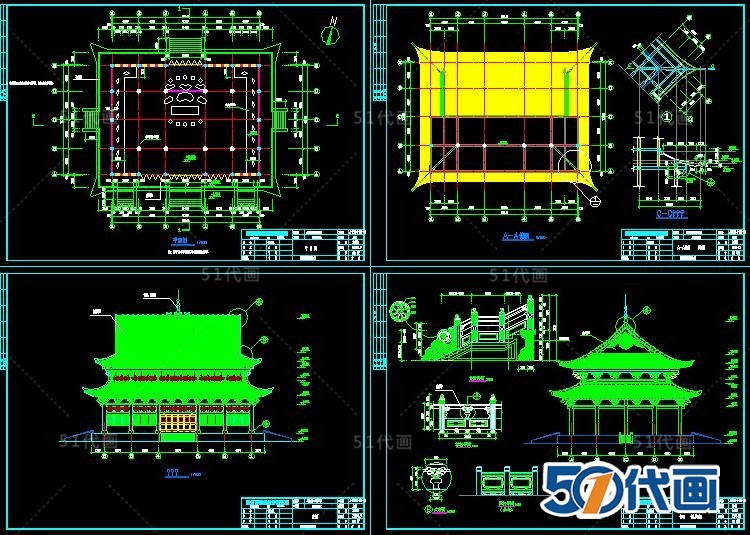 古建筑宝塔寺庙廊亭石塔名楼民居SU模型CAD图纸中式建-景观建筑资源