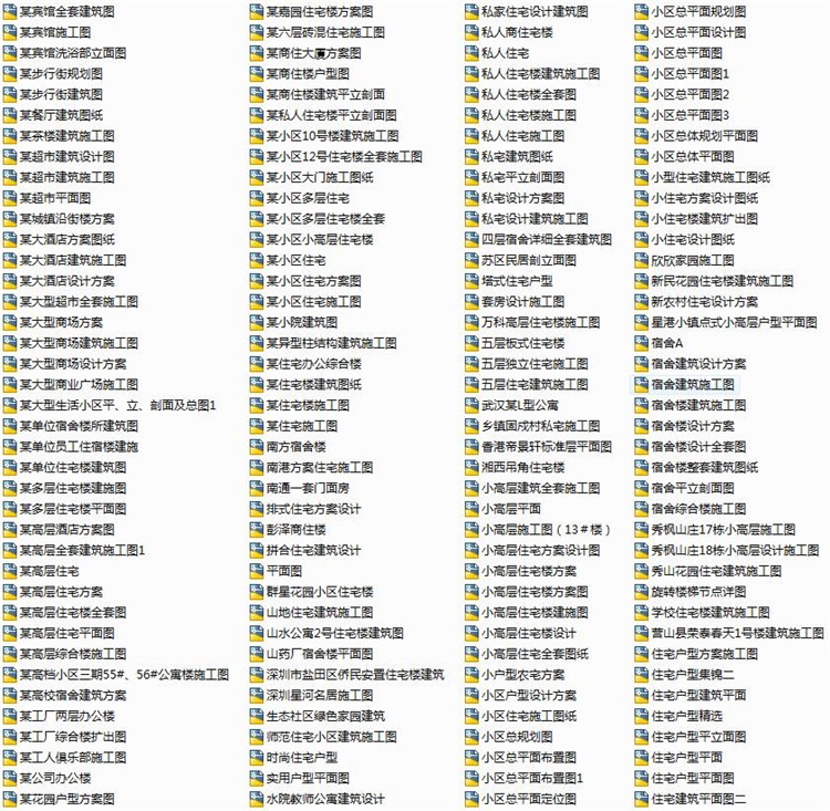 小区多层高层住宅建筑设计户型CAD图纸住宅商业别墅公寓户型平-景观建筑资源