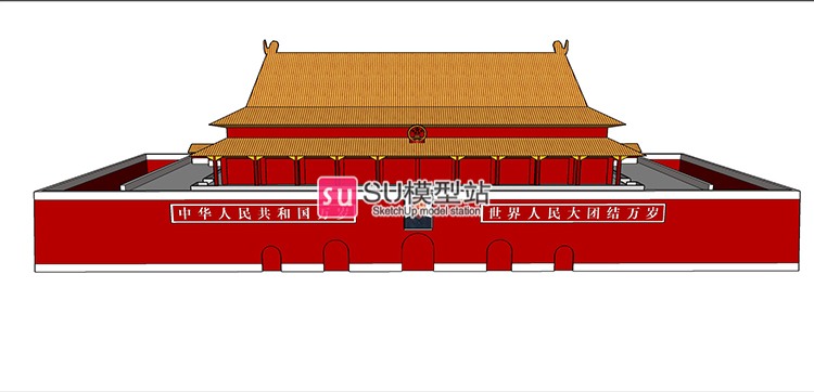 天安门故宫午门嘉量参与者民英雄纪念碑太和殿新华门碑亭S-景观建筑资源