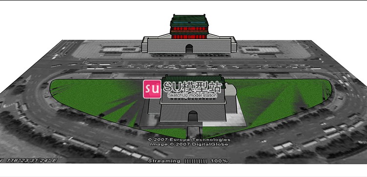 北京故宫博物馆紫禁城城墙宫殿SU模型SU模型草图模型中式古-景观建筑资源