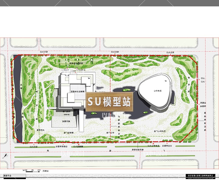 草图艺术中心博物馆建筑景观方案模块化现代风科技设计S-景观建筑资源