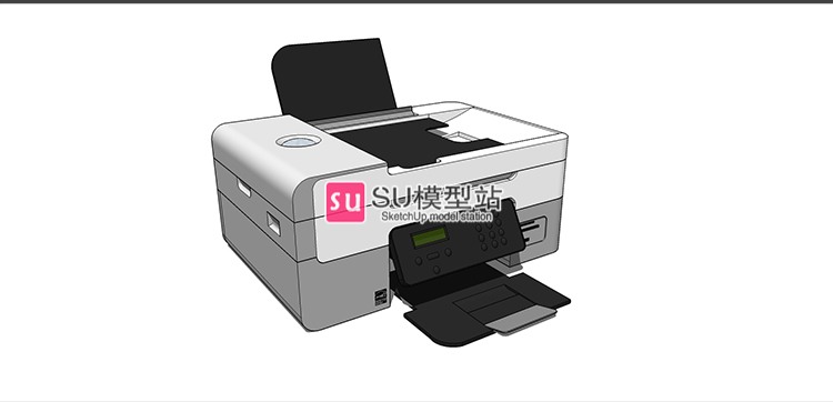 办公室室内设计打印机扫描机电子产品SU模型SU模型草图模型-景观建筑资源