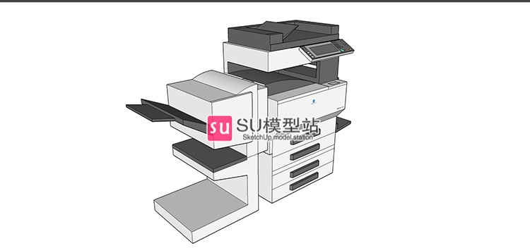 办公室室内设计打印机扫描机电子产品SU模型SU模型草图模型-景观建筑资源