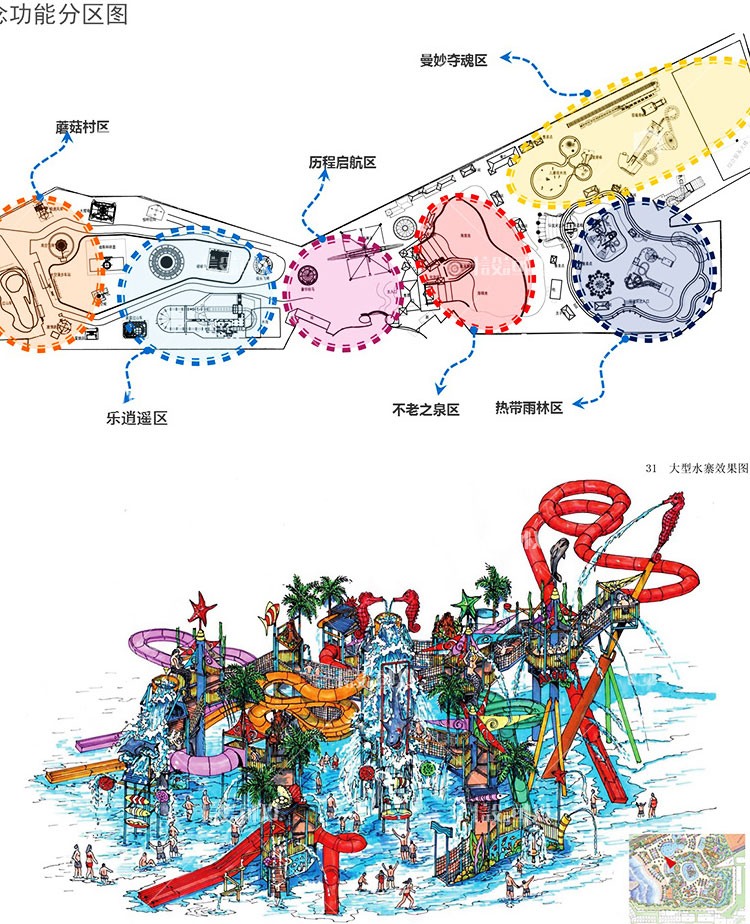 儿童水上乐园公园景观主题设计游乐园设施极地世界景观规划-景观建筑资源