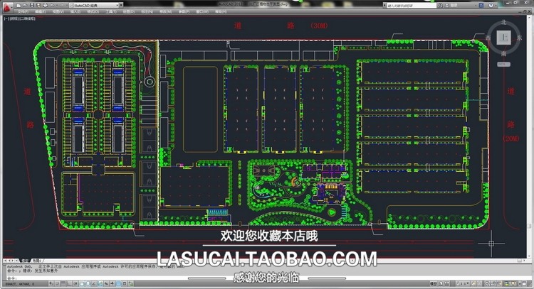 厂房工业园区规划CAD总图厂区办公楼广场建筑景观环境绿化-景观建筑资源