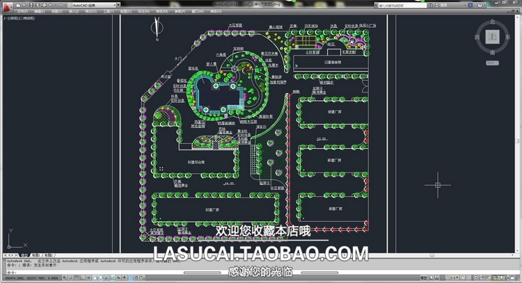 厂房工业园区规划CAD总图厂区办公楼广场建筑景观环境绿化-景观建筑资源