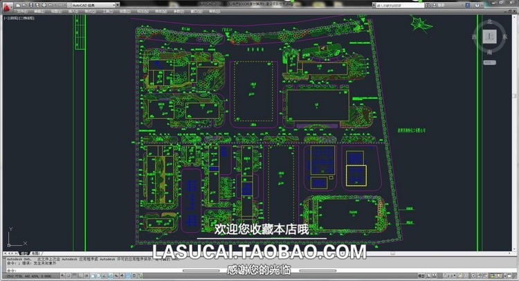 厂房工业园区规划CAD总图厂区办公楼广场建筑景观环境绿化-景观建筑资源