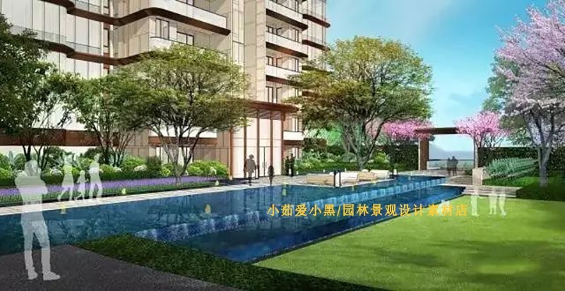 龙湖舜山府小区景观设计方案施工图CADSU模型草图模型SU模型