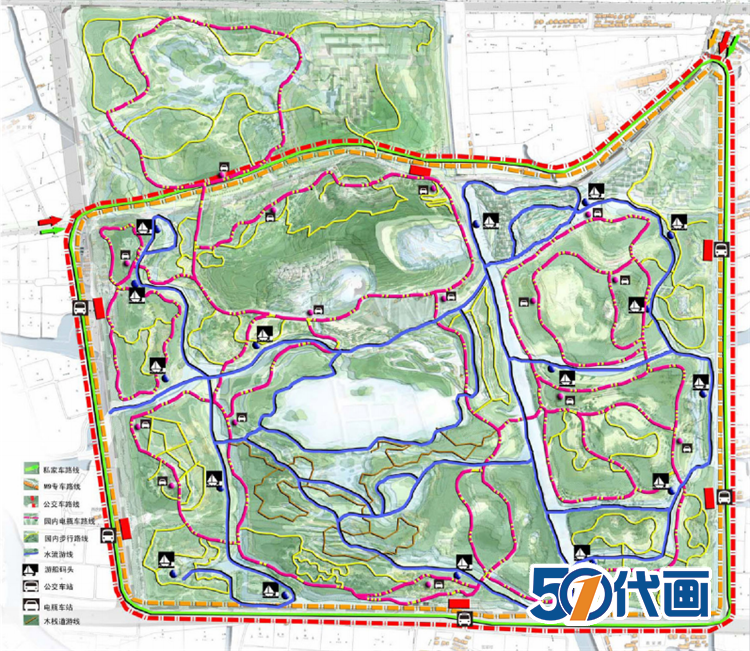 著名植物园CAD总图景观园林规划方案设计竞标文本实景-景观建筑资源