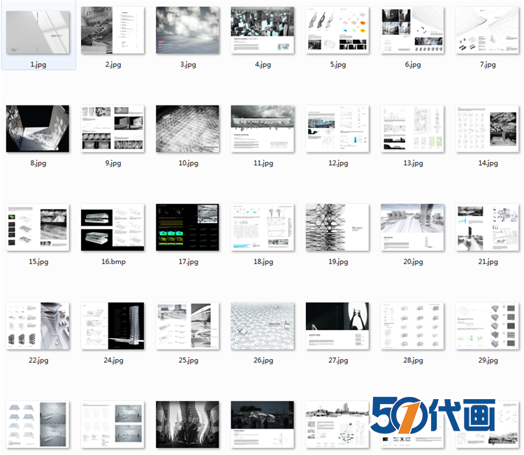 Portfolio建筑学申请出国留学资料集模板排版工作简历-景观建筑资源