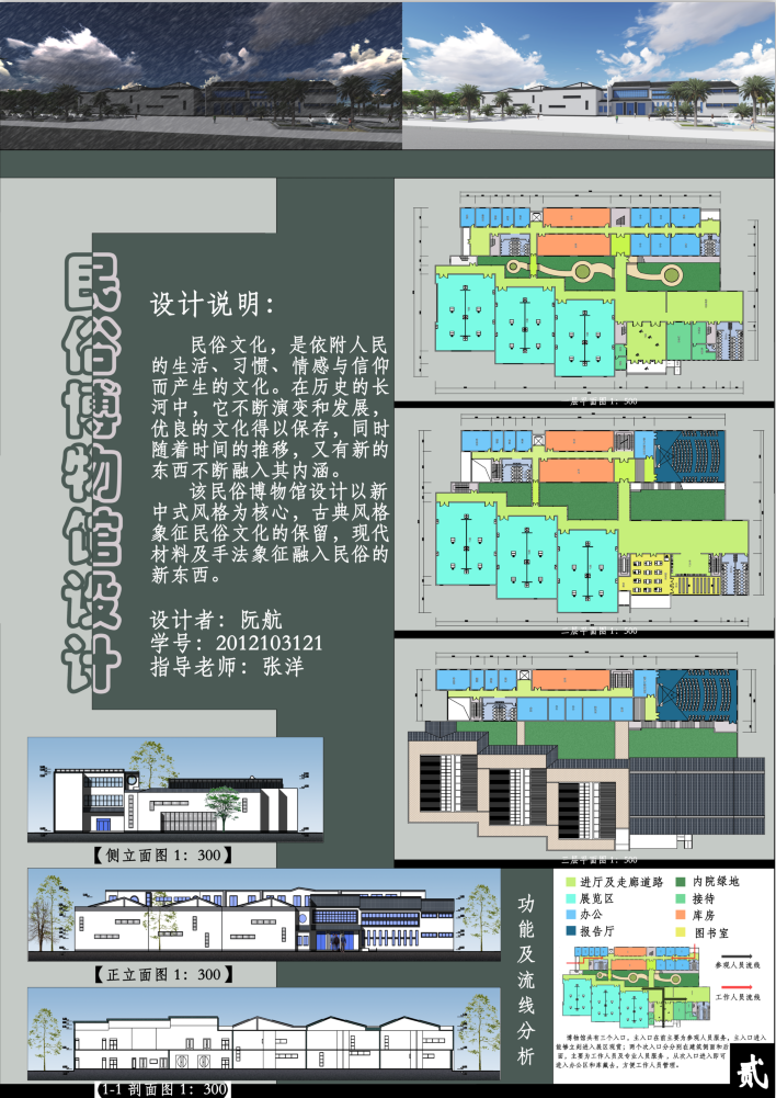 老八校建筑设计源文件PSD模板毕业设计竞赛景观园林-景观建筑资源