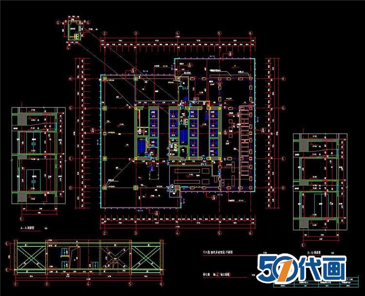 超高层住宅现代风风格著名设计企业办公楼建筑设计CAD施工-景观建筑资源