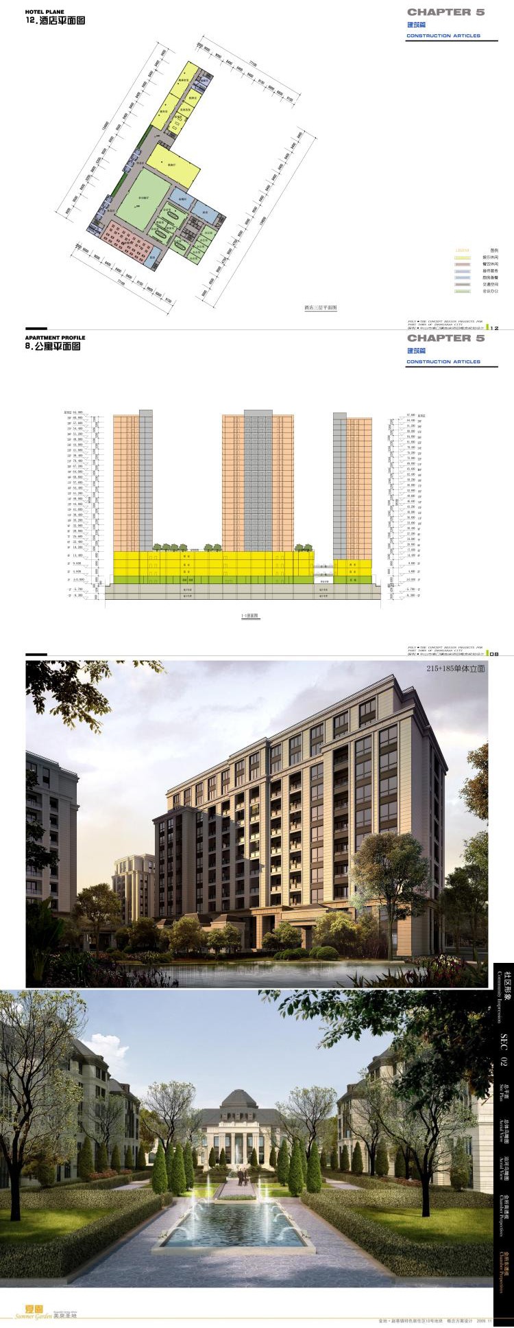 住宅区住宅小区建筑景观规划设计方案文本平立剖面案-景观建筑资源