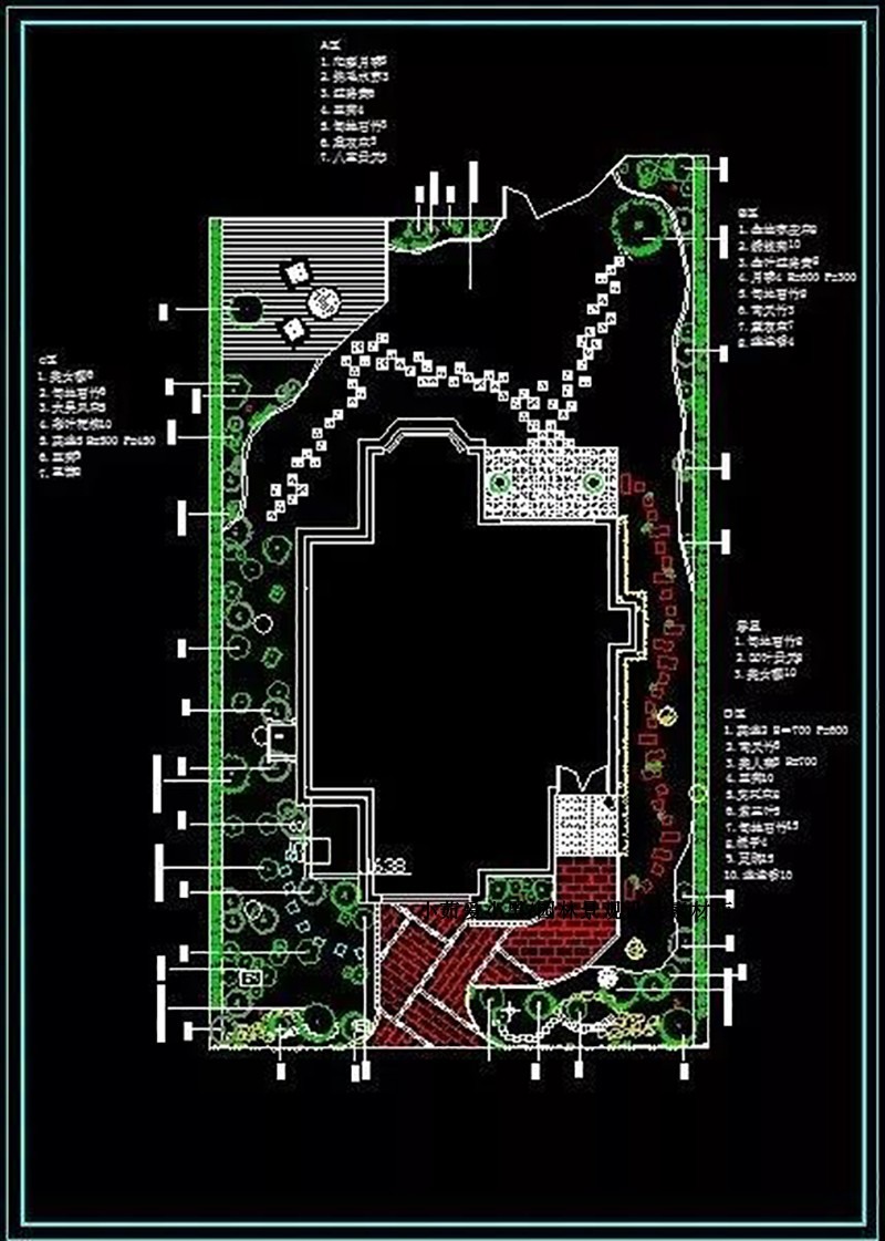 居住小区商业别墅花园庭院自建房中式欧式美式景观案例设计-景观建筑资源