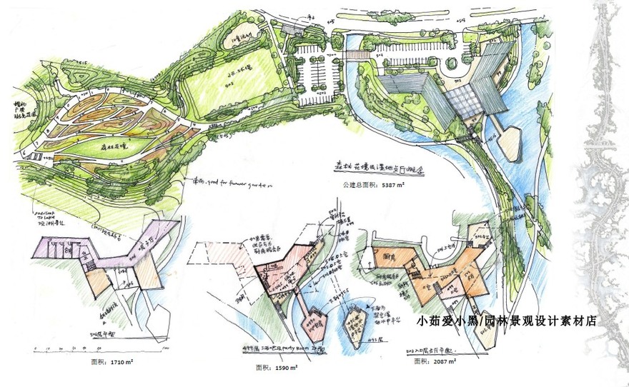 成都麓湖绿地公园景观园林景观设计方案CAD施工图纸平面图-景观建筑资源