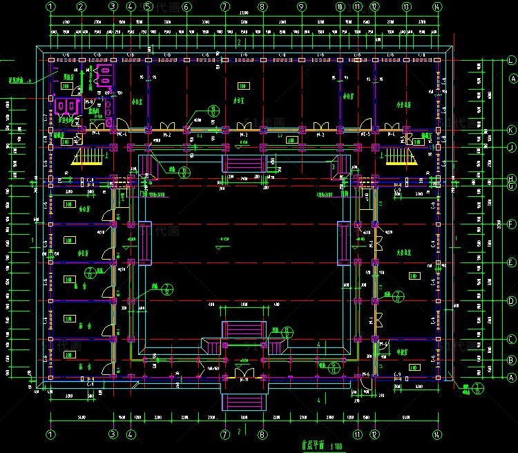 中式四合院CAD图纸SU模型建筑设计施工图庭院平面立面-景观建筑资源