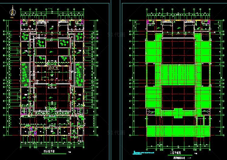 中式四合院CAD图纸SU模型建筑设计施工图庭院平面立面-景观建筑资源