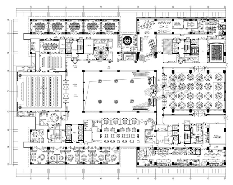 酒店室内装修设计方案CAD施工图源件效果图平面立面图-景观建筑资源