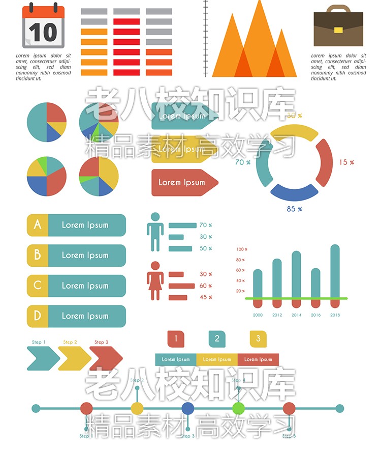 建筑规划景观设计分析图素材合集数据图PSD源文件条形-景观建筑资源