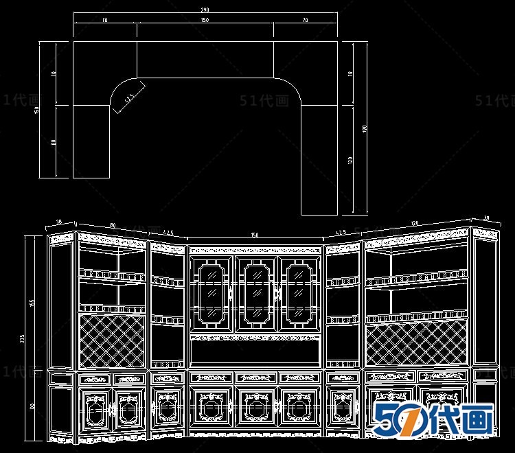 中式仿古明清家具椅子床桌子柜子CAD平面设计图纸集大-景观建筑资源