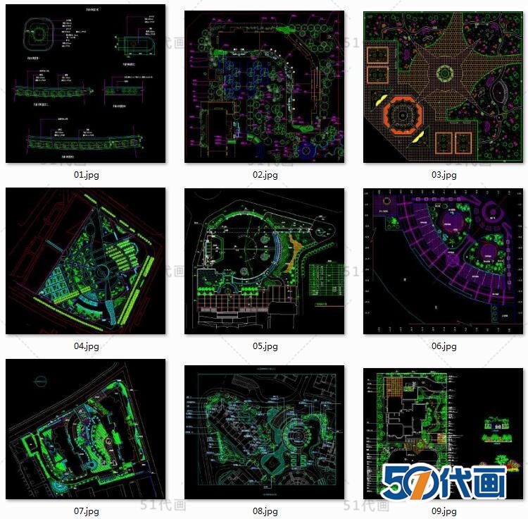 住宅区建筑景观规划设计方案住宅小区CAD总平面图SU模-景观建筑资源